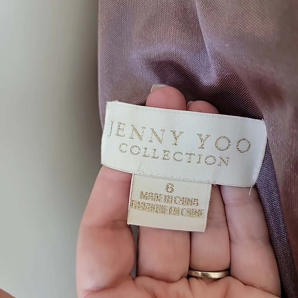 Jenny Yoo Velvet Maxi Dress in Deep Purple - Picture 6 of 9